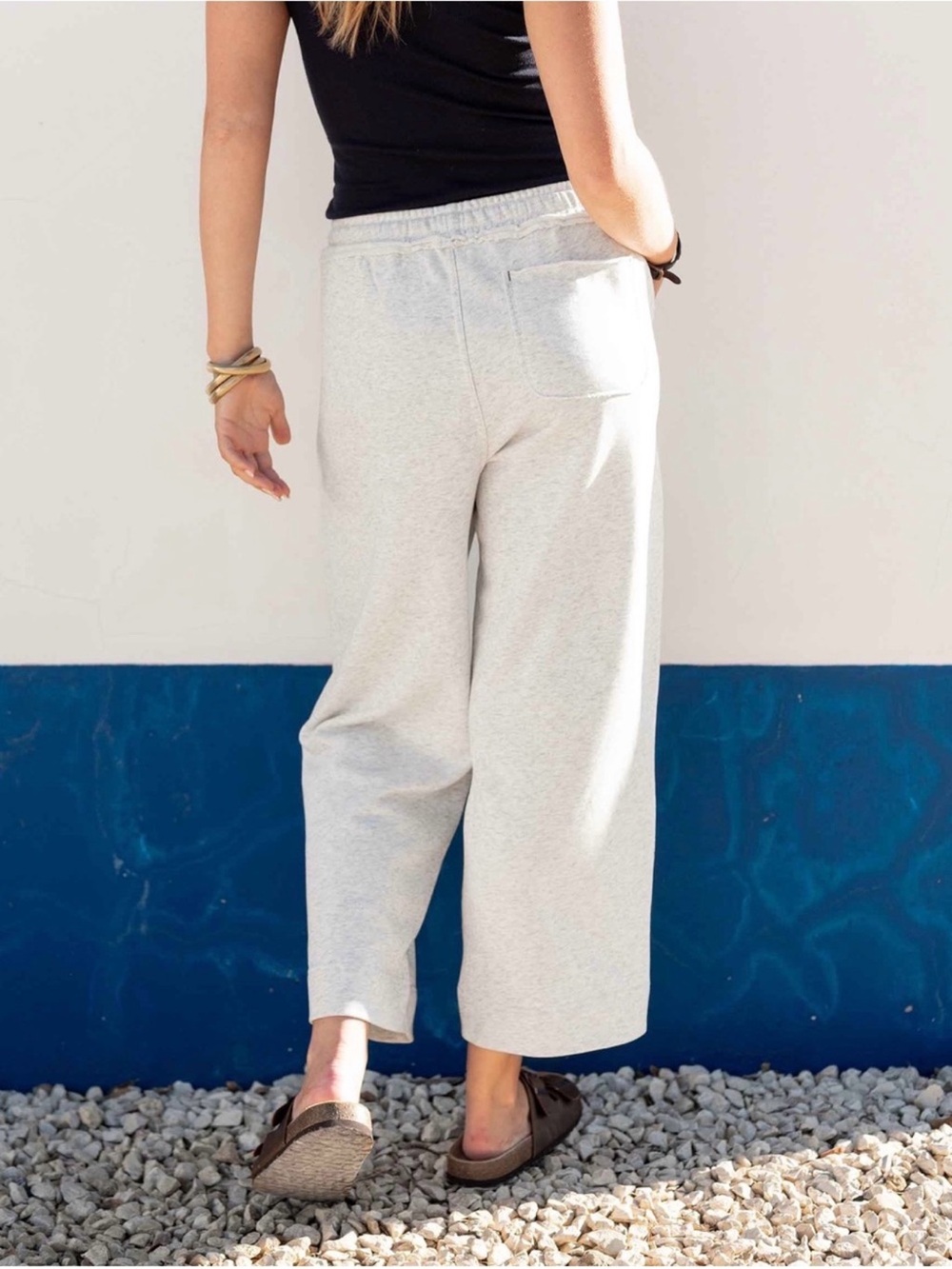 Mersea Frenchie Wide Leg Pants in Ash Light Gray Size Small
